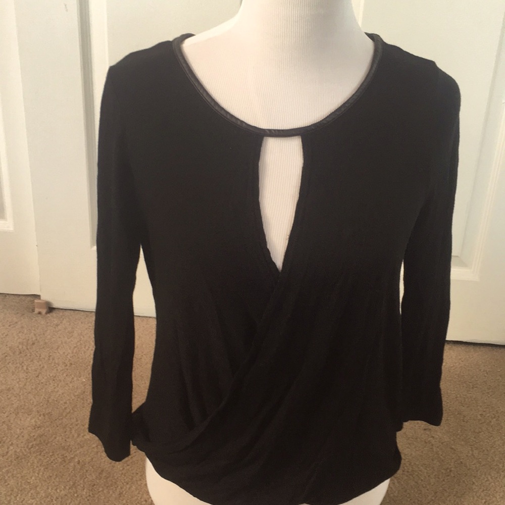 Pretty Black Max Studio Cross Over Top